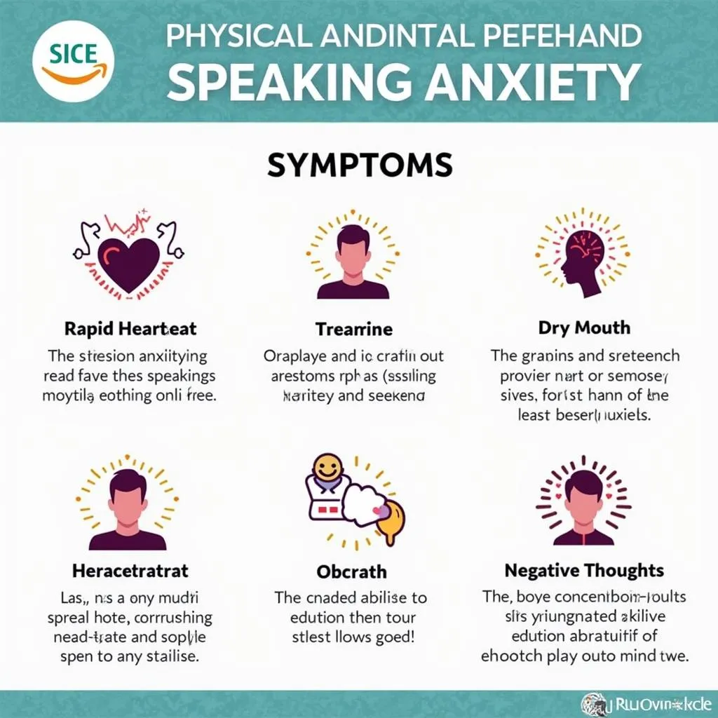 Common symptoms of PTE speaking anxiety