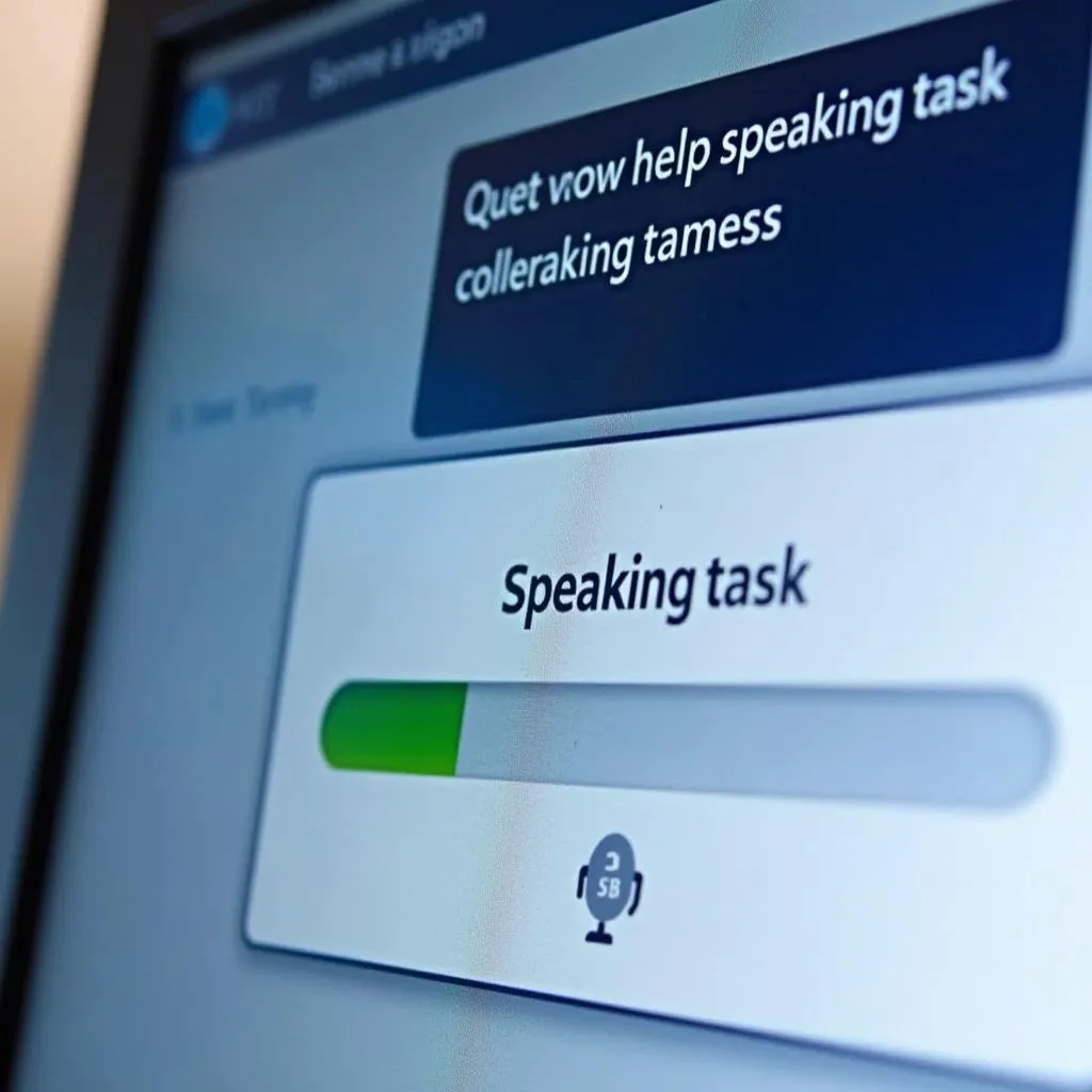 PTE speaking test progress bar