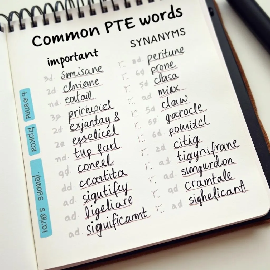 PTE Speaking Synonym Bank