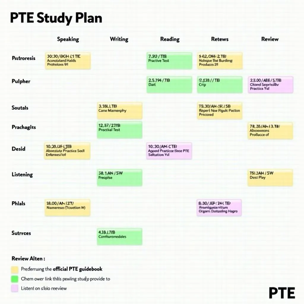 Effective PTE Study Plan Example