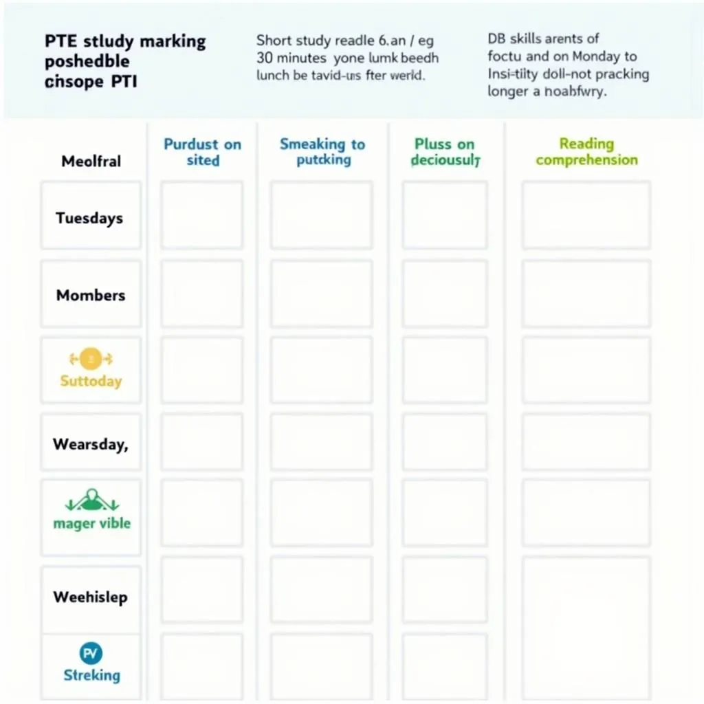 PTE study schedule for working professionals