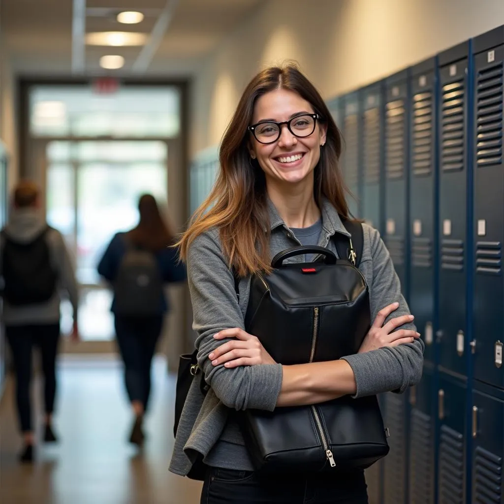 PTE test-taker leaving exam center