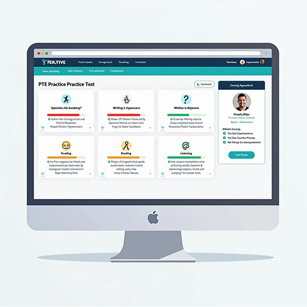 PTE Tutorials Mock Test Dashboard