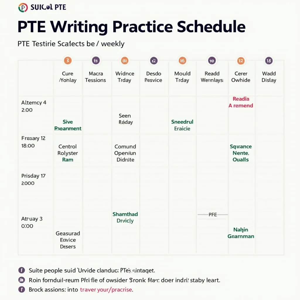 Daily PTE writing practice schedule