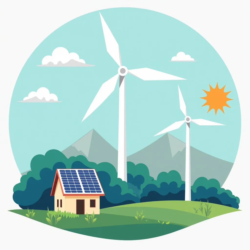 Competent model answer focusing on solar and wind energy in off-grid areas