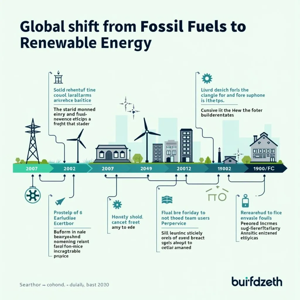 Descriptive representation of the renewable energy transition process