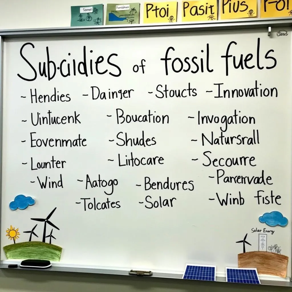 Key vocabulary related to renewable energy and sustainability