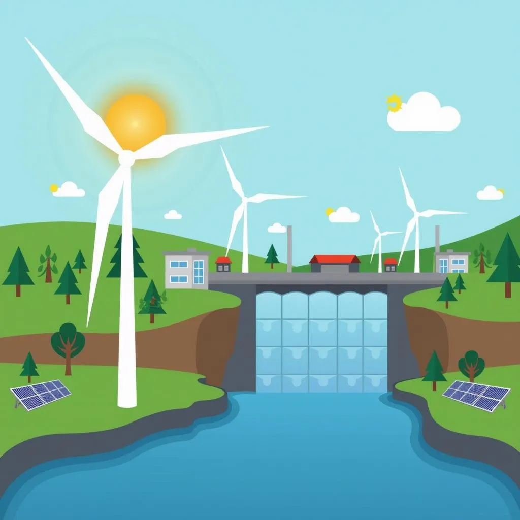 Renewable energy sources like solar, wind, and hydropower and their impact on national security