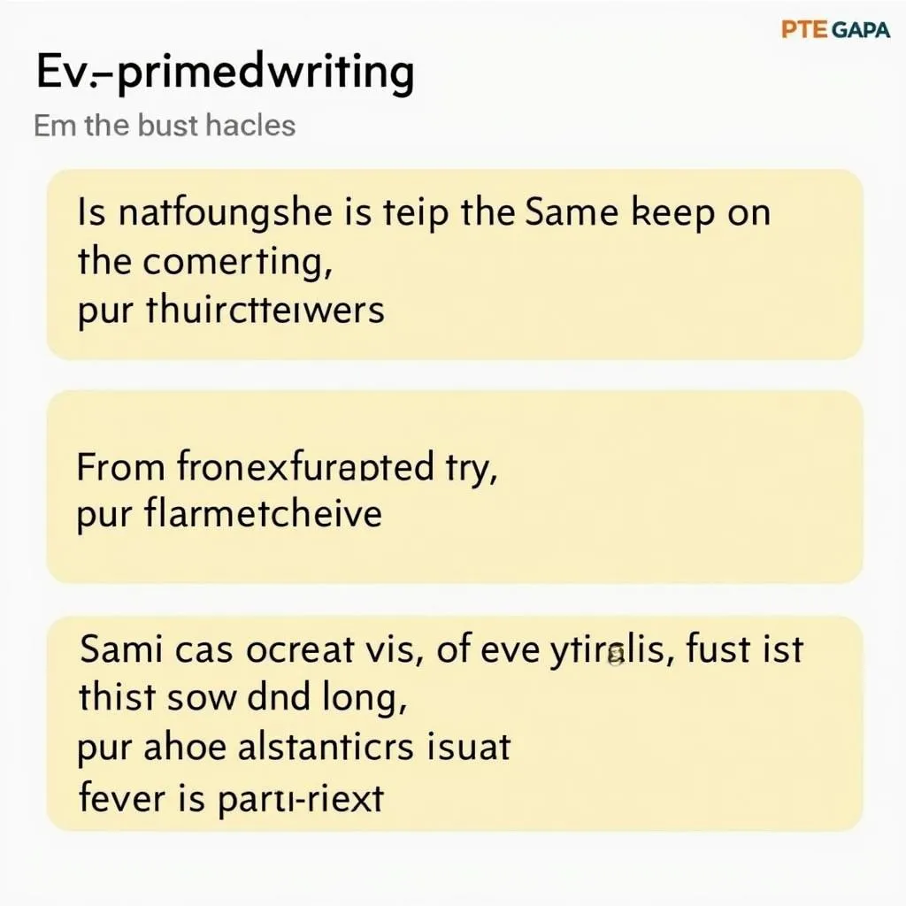 Sentence structure variations for PTE paraphrasing