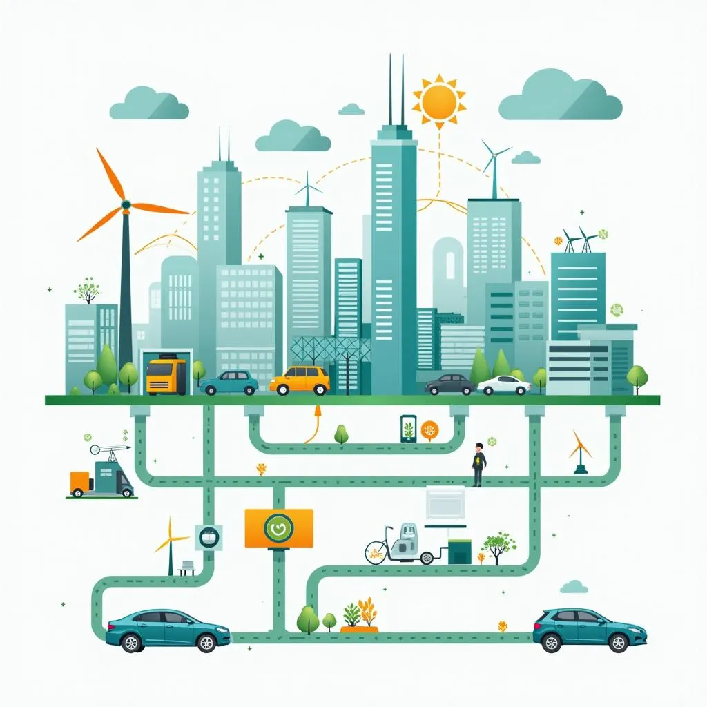 Smart city energy systems using technology to reduce environmental impact