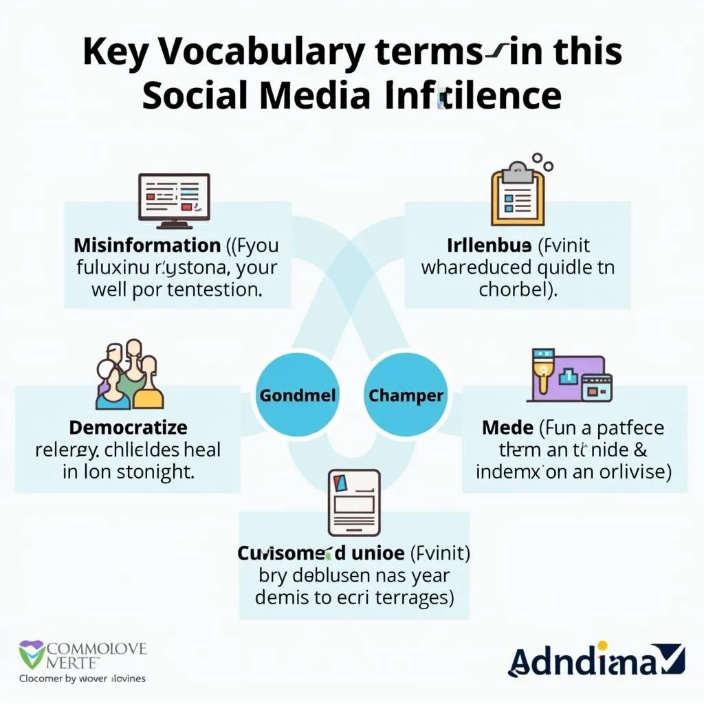 key vocabulary terms relevant to social media and democracy