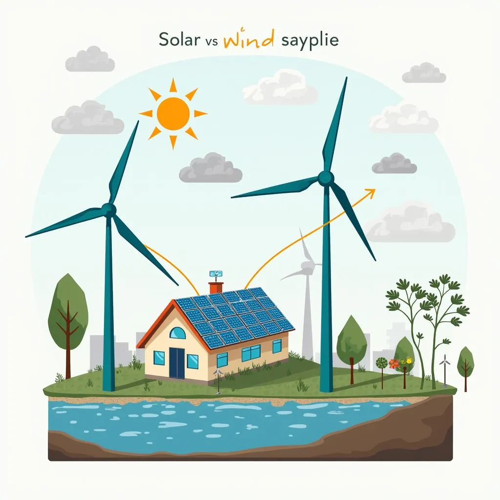 Solar and wind energy infrastructure concept