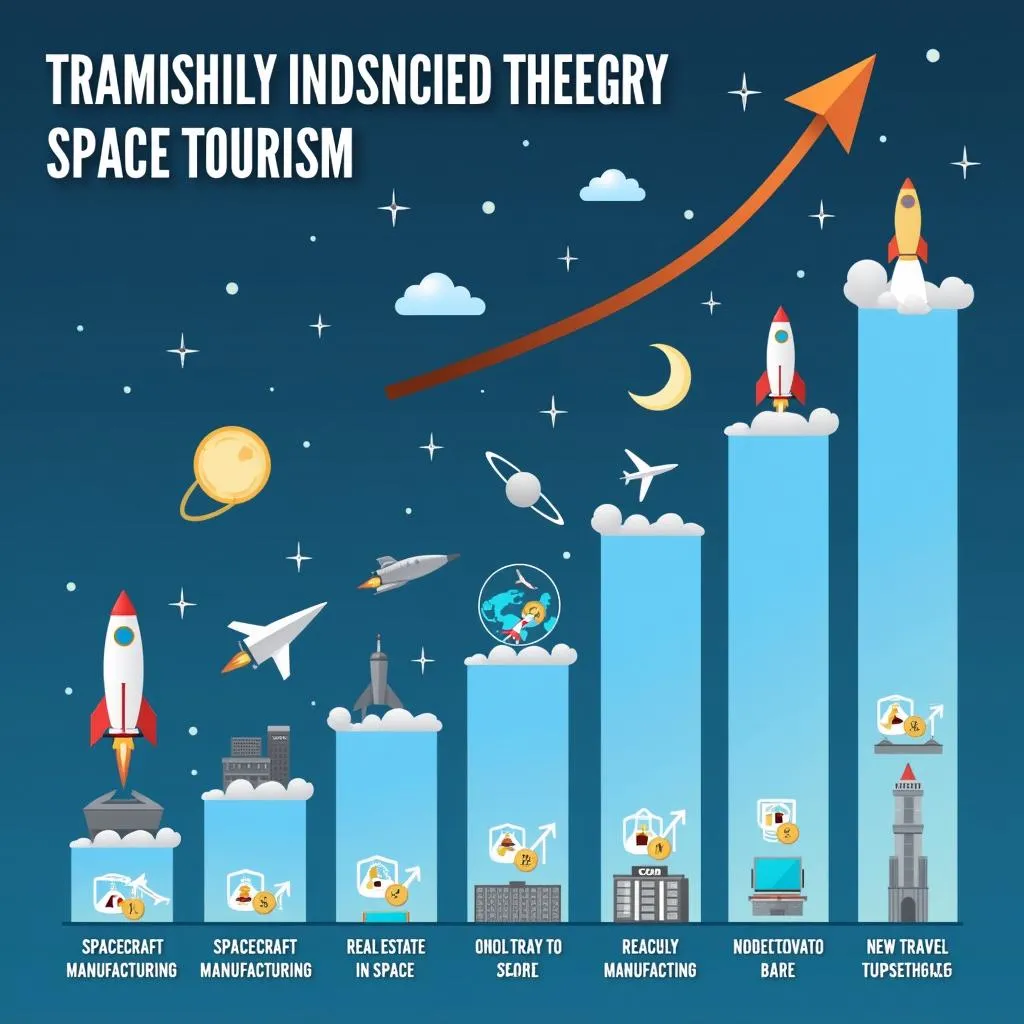 Growth of industries related to space tourism including real estate and technology