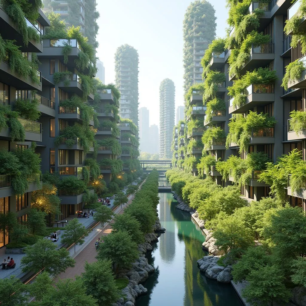 Sustainable living and urban planning with renewable energy and eco-friendly systems