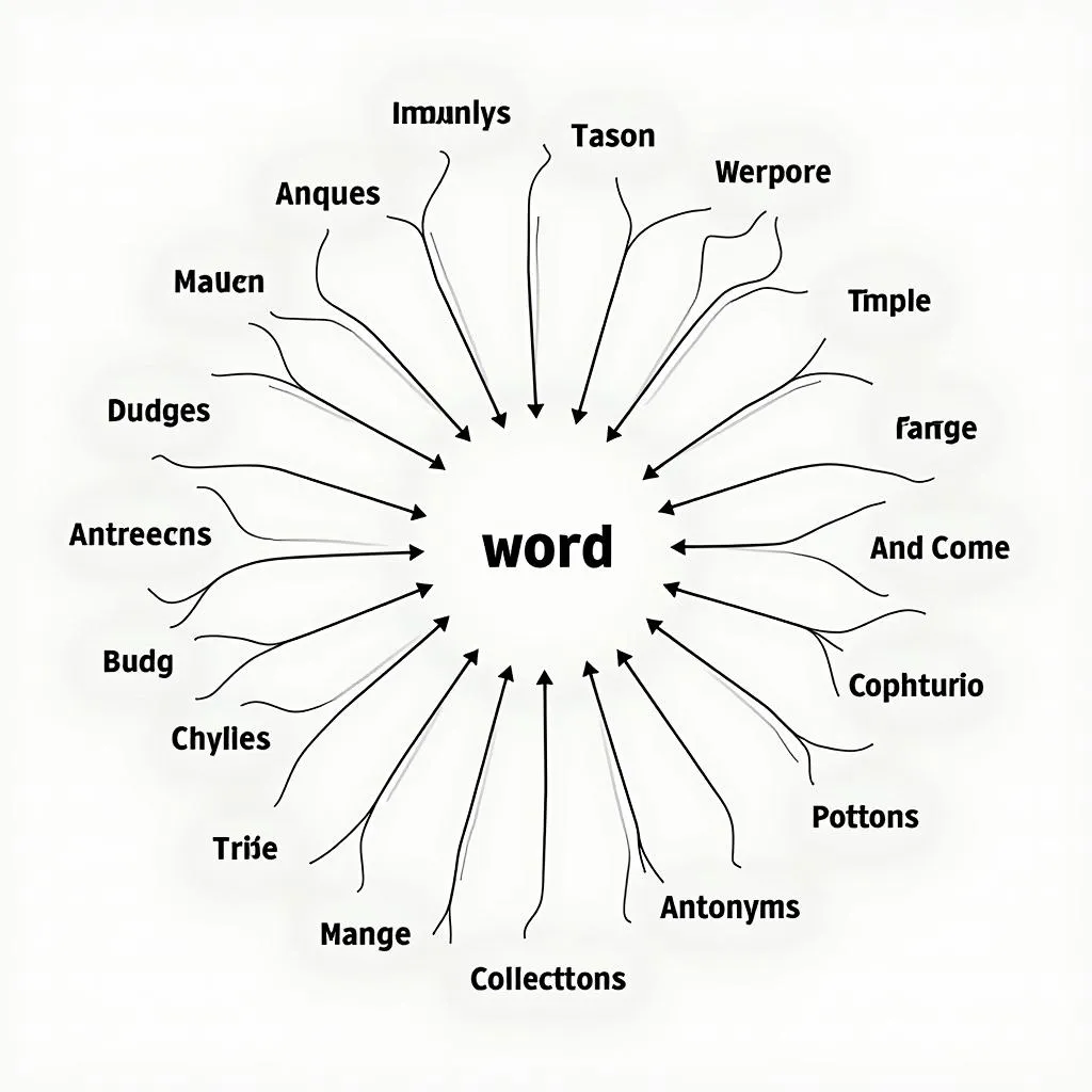 Synonyms and antonyms word web