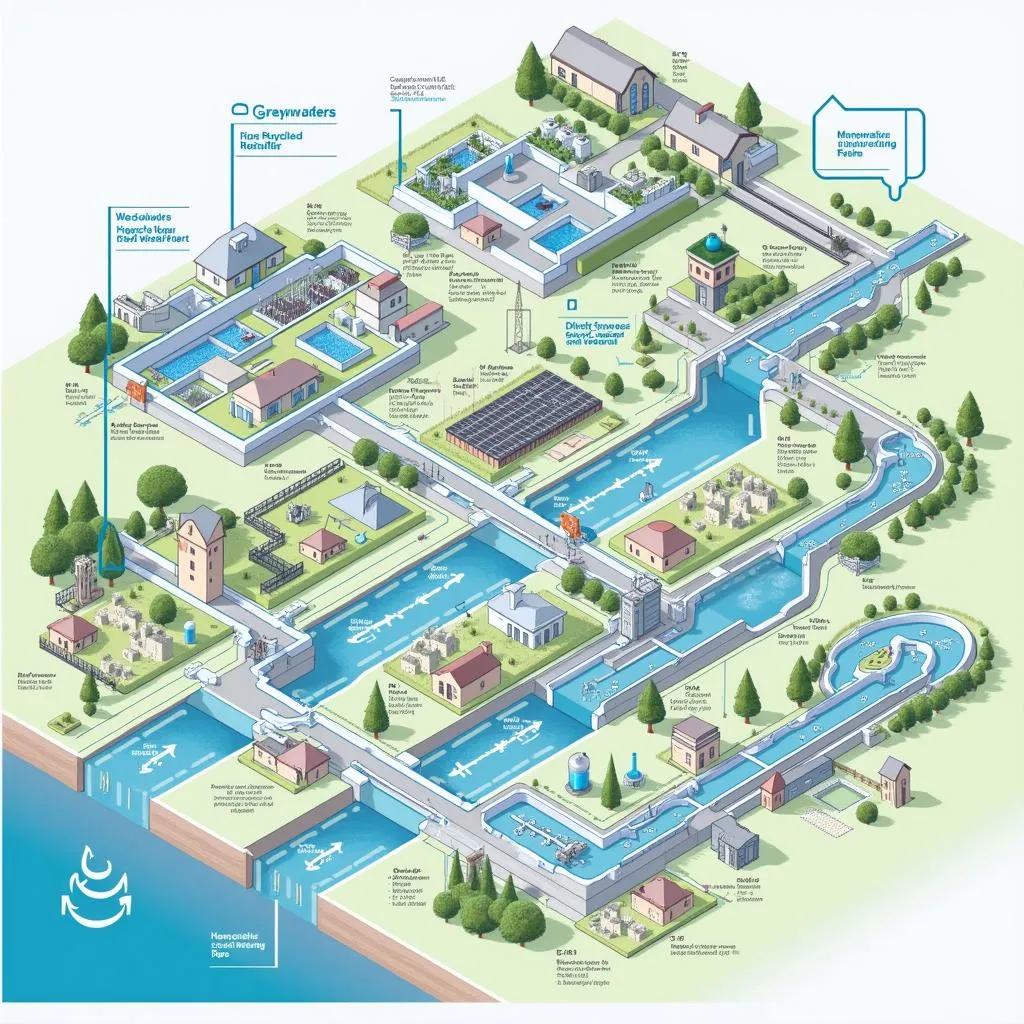 Urban water recycling infrastructure addressing scarcity