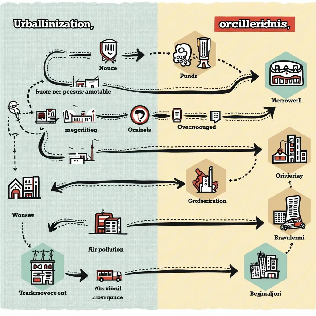 Infographic on urbanization and social challenges