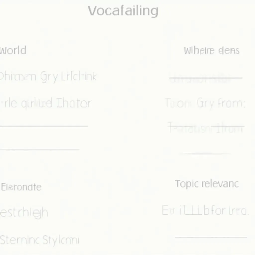 PTE Essay Vocabulary Exercise Template