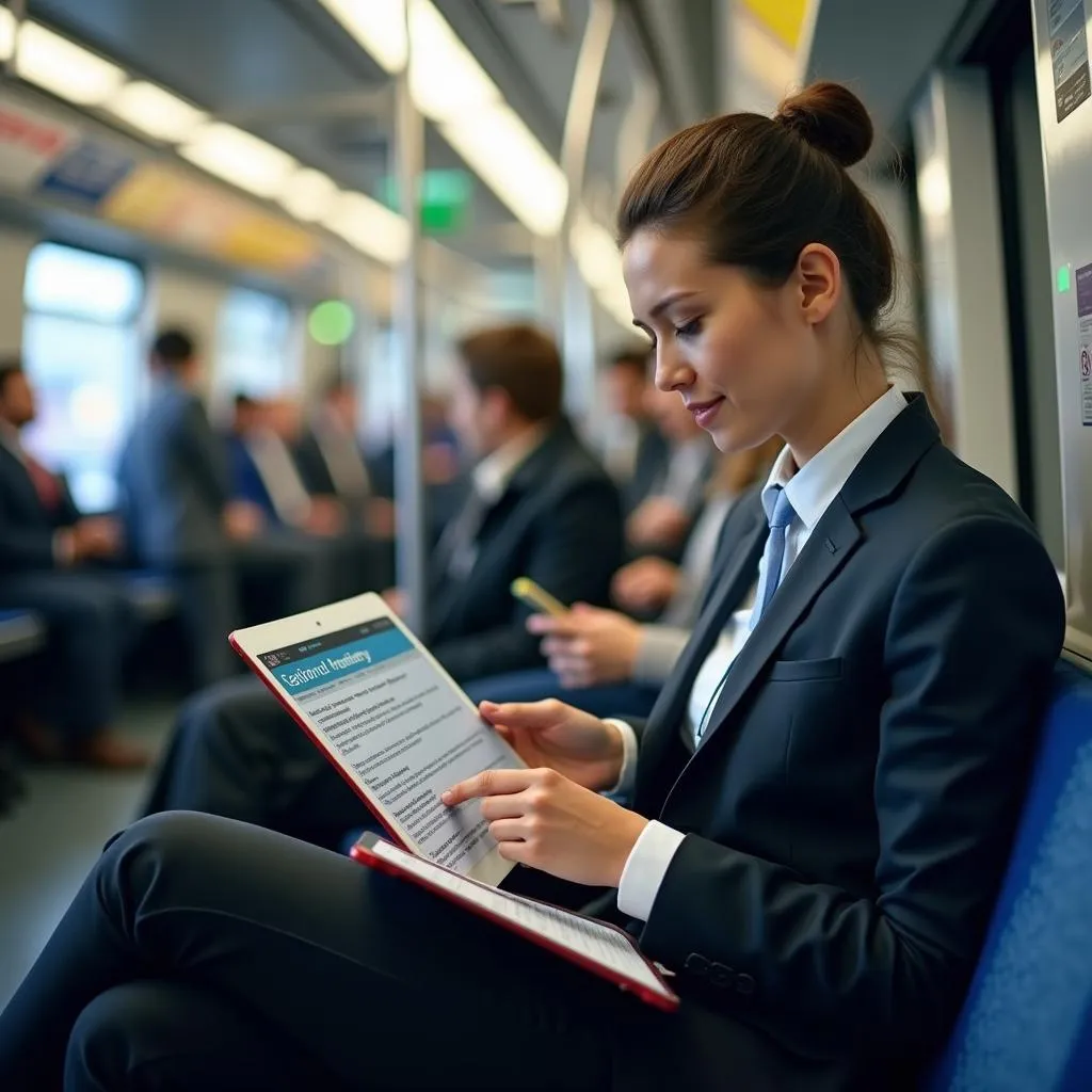 Working Adult Studying PTE on Commute